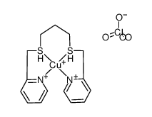 (Cu(I)1,7-bis(2-pyridyl)-2,6-dithiaheptane)(ClO4)结构式