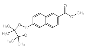 6-(甲氧羰基)萘-2-硼酸频哪醇酯结构式