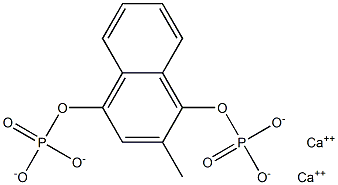 2-甲基-1,4-萘二酚二(磷酸二氢酯)二钙盐结构式