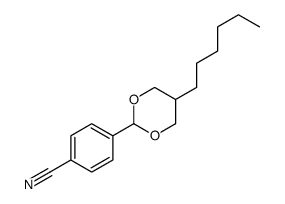 4-(5-hexyl-1,3-dioxan-2-yl)benzonitrile Structure