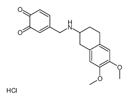 4-[[(6,7-dimethoxy-1,2,3,4-tetrahydronaphthalen-2-yl)amino]methyl]cyclohexa-3,5-diene-1,2-dione,hydrochloride Structure