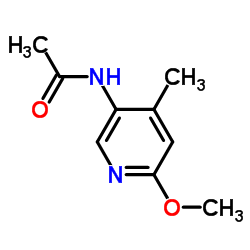 N-(6-甲氧基-4-甲基吡啶-3-基)乙酰胺结构式