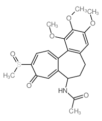 N-(1,2,3-trimethoxy-10-methylsulfinyl-9-oxo-6,7-dihydro-5H-benzo[a]heptalen-7-yl)acetamide结构式