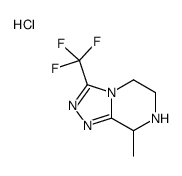 3-(TRIFLUOROMETHYL)-5,6,7,8-TETRAHYDRO-8-METHYL-[1,2,4]TRIAZOLO[4,3-A]PYRAZINE HYDROCHLORIDE structure