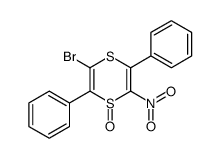 5-bromo-2-nitro-3,6-diphenyl-1,4-dithiine 1-oxide结构式