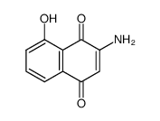 2-amino-8-hydroxy-1,4-naphthalenedione结构式