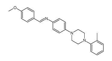 1-(4-methoxyphenyl)-N-[4-[4-(2-methylphenyl)piperazin-1-yl]phenyl]meth animine结构式
