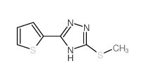 3-methylsulfanyl-5-thiophen-2-yl-1H-1,2,4-triazole结构式