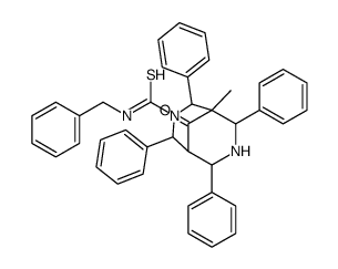 N-benzyl-5-methyl-9-oxo-2,4,6,8-tetraphenyl-3,7-diazabicyclo[3.3.1]nonane-3-carbothioamide结构式