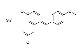 bis(4-methoxyphenyl)methylstannyl acetate Structure