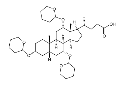tris-tetrahydropyranyl ether of cholic acid Structure
