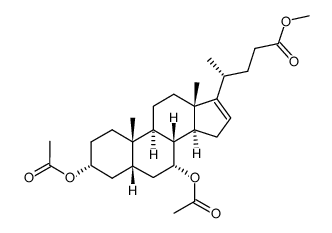 methyl (3α,5β,7α)-3,7-diacetoxychol-16-en-24-oate Structure