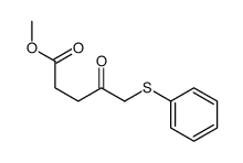 methyl 4-oxo-5-phenylsulfanylpentanoate结构式