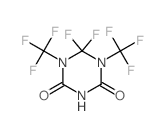 6,6-difluoro-1,5-bis(trifluoromethyl)-1,3,5-triazinane-2,4-dione structure