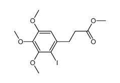 3-(2-iodo-3,4,5-trimethoxy-phenyl)-propionic acid methyl ester结构式