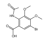 2-acetylamino-5-bromo-3,4-dimethoxy-benzoic acid Structure