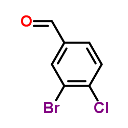 3-溴-4-氯苯甲醛结构式
