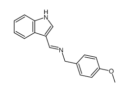 3-(N-(p-methoxy-benzyl)iminomethyl)indole Structure