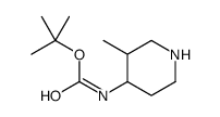 (3-甲基哌啶-4-基)氨基甲酸叔丁酯结构式