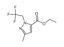 ethyl 3-methyl-1-(2,2,2-trifluoroethyl)-1H-pyrazole-5-carboxylate Structure