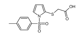 2-[1-(4-methylphenyl)sulfonylpyrrol-2-yl]sulfanylacetic acid Structure