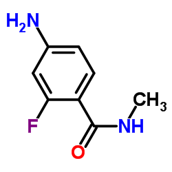 N-甲基-2-氟-4氨基苯甲酰胺结构式