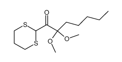 1-(1,3-dithian-2-yl)-2,2-dimethoxyheptan-1-one结构式