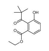 ethyl 2-(2,2-dimethylpropanoyl)-3-hydroxybenzoate结构式
