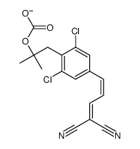 [1-[2,6-dichloro-4-(4,4-dicyanobuta-1,3-dienyl)phenyl]-2-methylpropan-2-yl] carbonate结构式