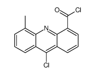 9-chloro-5-methylacridine-4-carbonyl chloride Structure