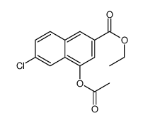 4-(乙酰基氧基)-6-氯-2-萘羧酸乙酯结构式