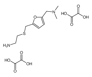 [5-[[(2-ammonioethyl)thio]methyl]furfuryl]dimethylammonium di(hydrogen oxalate)结构式