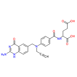 N-(4-{[(2-amino-4-hydroxyquinazolin-6-yl)methyl](prop-2-yn-1-yl)amino}benzoyl)glutamic acid Structure