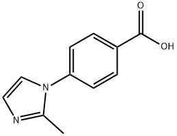 4-(2-甲基-1H-咪唑-1-基)苯甲酸结构式