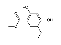 5-ethyl-2,4-dihydroxy-benzoic acid methyl ester Structure