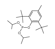 2,6-di-tert-butyl-4-methylphenyl diisopropyl phosphite Structure