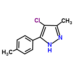 4-Chloro-3-methyl-5-(4-methylphenyl)-1H-pyrazole Structure