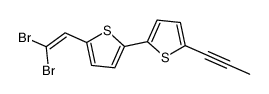 2-(2,2-dibromoethenyl)-5-(5-prop-1-ynylthiophen-2-yl)thiophene结构式
