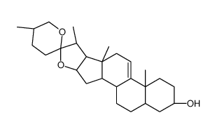 (3,5,25R)-3-Hydroxyspirost-9(11)-ene Structure