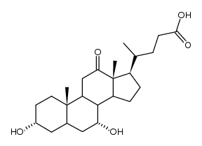 3α,7α-Dihydroxy-12-oxo-cholansaeure结构式