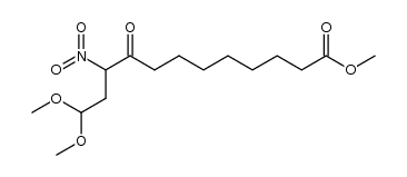 Methyl 12,12-dimethoxy-10-nitro-9-oxododecanoate结构式