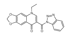 7-(1H-benzo[d][1,2,3]triazole-1-carbonyl)-5-ethyl-[1,3]dioxolo[4,5-g]quinolin-8(5H)-one Structure