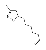 5-hept-6-enyl-3-methyl-4,5-dihydro-1,2-oxazole结构式