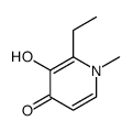 1-methyl-2-ethyl-3-hydroxypyridin-4-one结构式