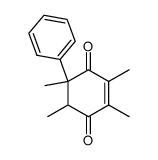 2,3,5,6-tetramethyl-5-phenyl-cyclohex-2-ene-1,4-dione结构式