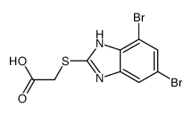 2-[(4,6-dibromo-1H-benzimidazol-2-yl)sulfanyl]acetic acid Structure