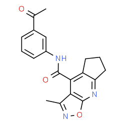 N-(3-Acetylphenyl)-3-methyl-6,7-dihydro-5H-cyclopenta[b][1,2]oxazolo[4,5-e]pyridine-4-carboxamide结构式