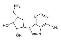 (1R,2R,3R,5R)-3-(aminomethyl)-5-(6-aminopurin-9-yl)cyclopentane-1,2-diol结构式