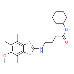 Butanamide,N-cyclohexyl-4-[(6-methoxy-4,5,7-trimethyl-2-benzothiazolyl)amino]-结构式