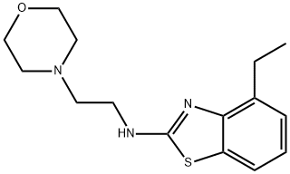 4-乙基-N-(2-吗啉-4-基乙基)-1,3-苯并噻唑-2-胺结构式